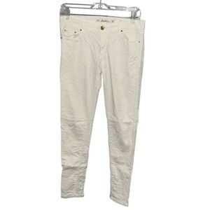 Zara Women’s Size 6 Skinny Ankle Denimwear Slim Fit Ivory pants